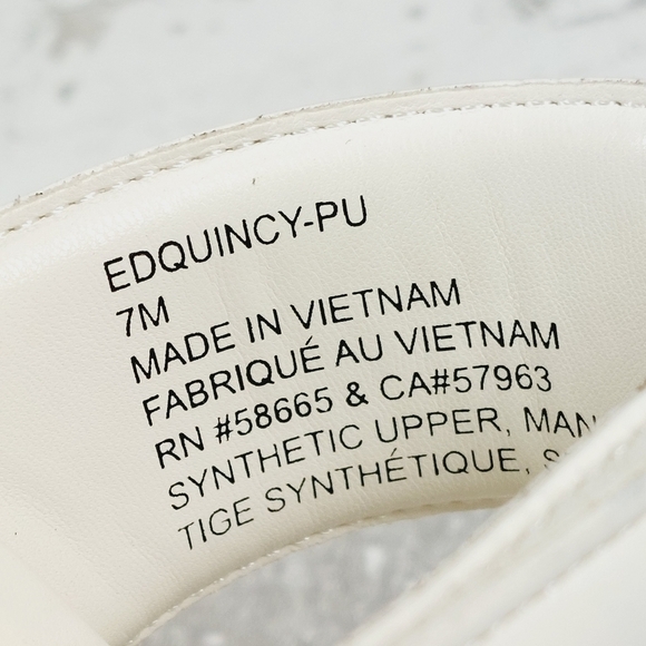 Open Edit Edquincy White Slip On Summer Heeled Sandals O353 - Picture 11 of 13